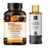 Cápsulas y aceite capilar de cúrcuma curcumina de Hebhac Herbs