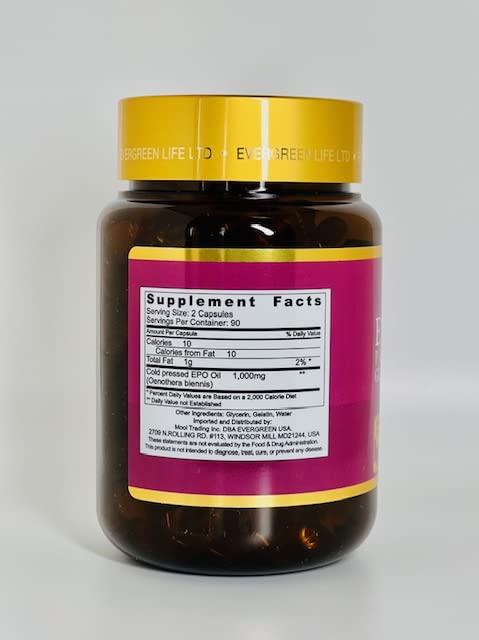 cápsulas aceite onagra evergreen paquete único