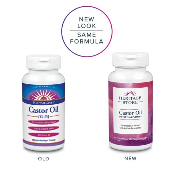 Cápsulas de aceite de ricino para apoyo digestivo