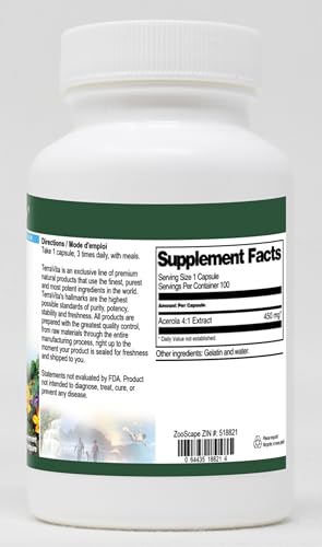 Cápsulas Acerola 4:1 TerraVita detalle