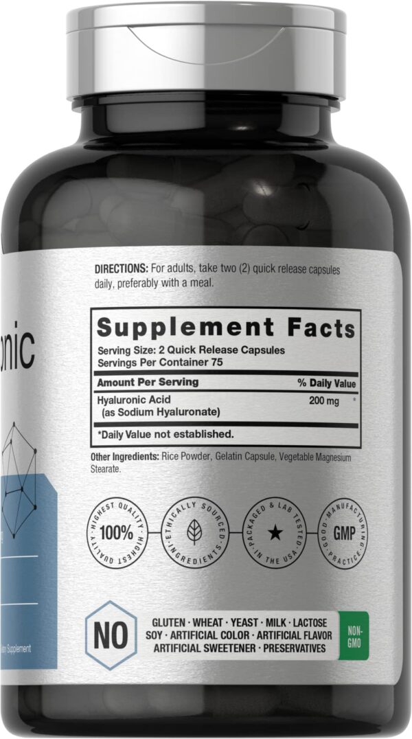 Cápsulas de ácido hialurónico Horbäach 200 mg