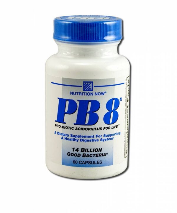 Cápsulas de acidophilus Nutrition Now PB8 para salud digestiva