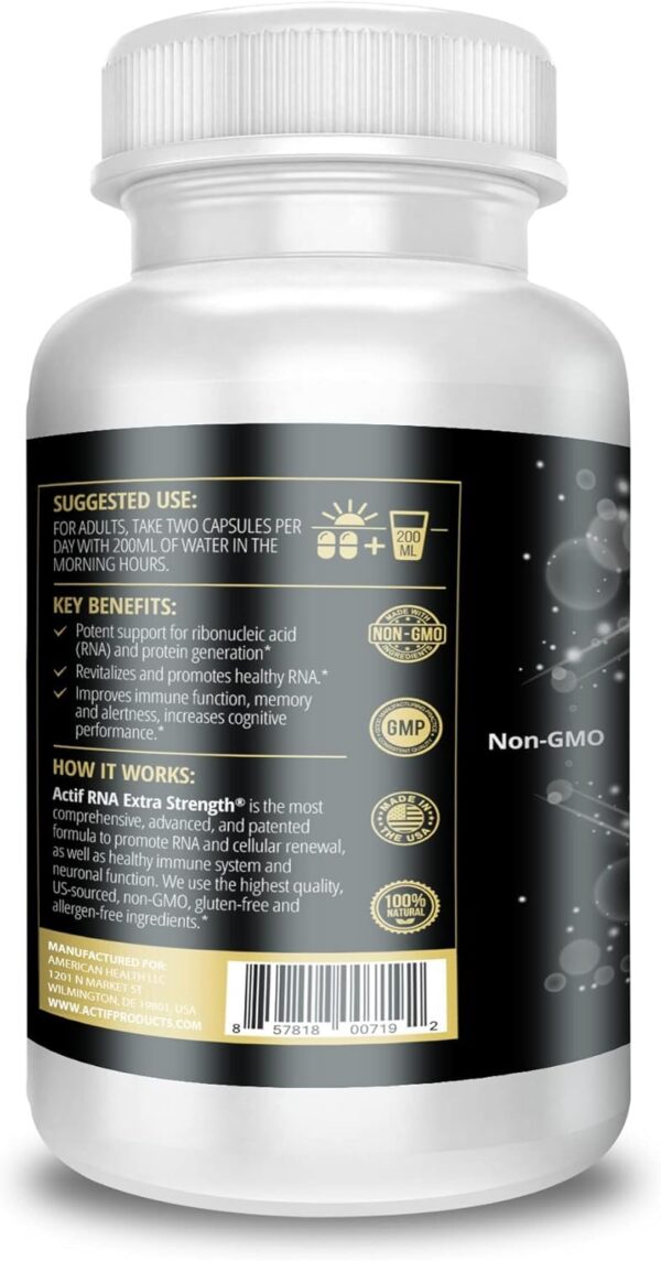 Cápsulas ACTIF RNA fuerza extra para salud cognitiva y piel