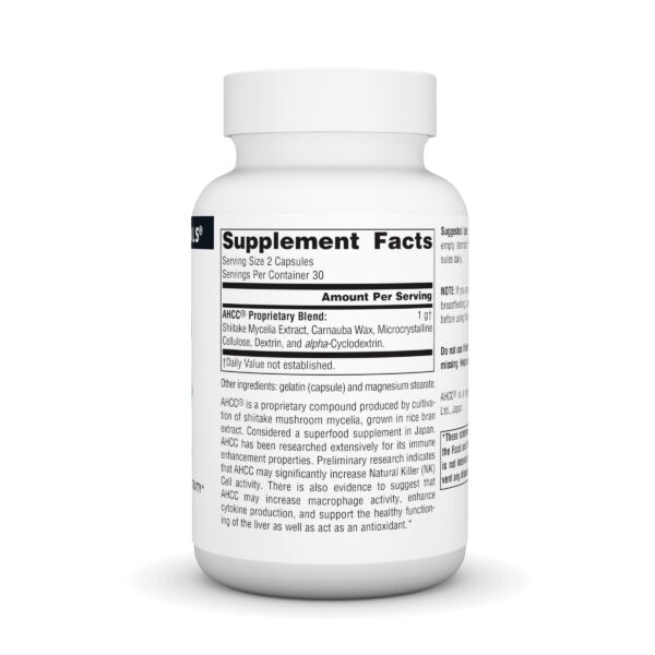 Version 1.0.0 Cápsulas AHCC Source Naturals en mano