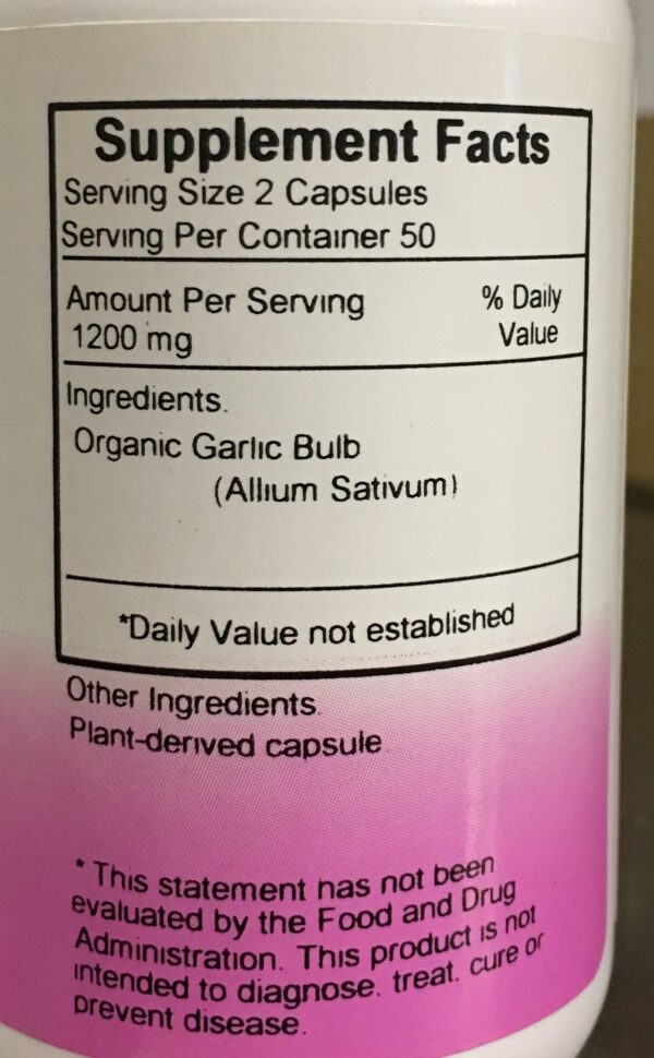 Cápsulas de ajo natural Dr. Christopher's Fórmula 100 VegiCaps