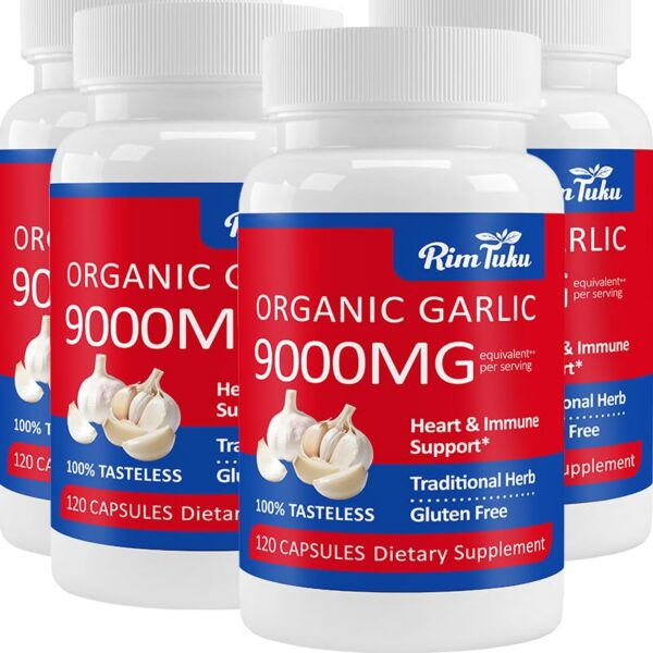 Version 1.0.0 Cápsulas de ajo orgánico sin olor para inmunidad.