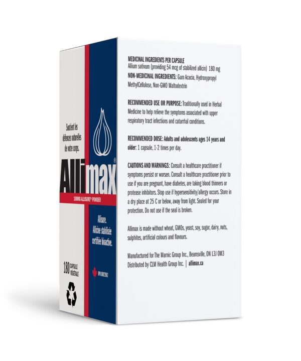 Cápsulas Allimax allicina natural beneficios sistema inmune