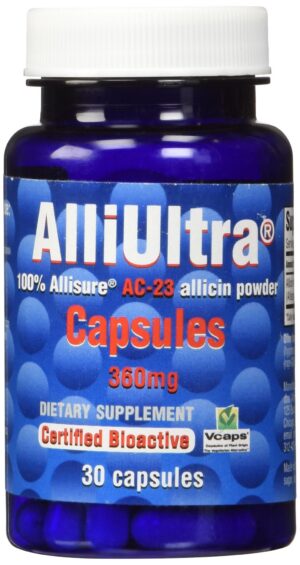 Cápsulas Alliultra 360mg frasco vista frontal