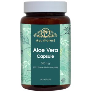 Cápsulas de aloe vera Ayurforest envase frontal