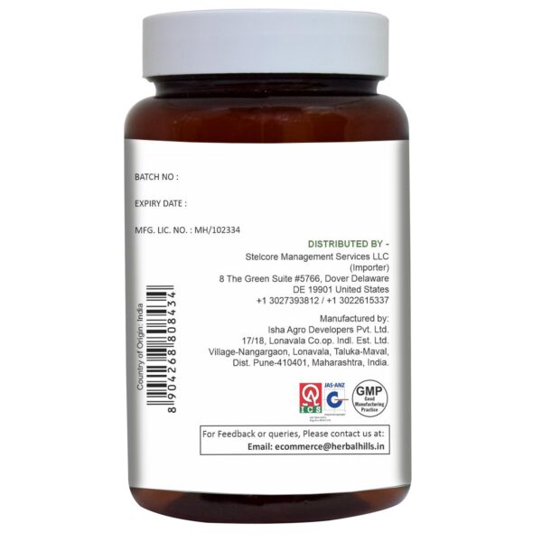 Cápsulas de aloe vera natural HERBAL HILLS para fortalecer cabello