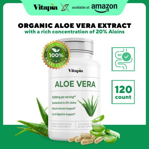 Cápsulas Aloe Vera Vitapia en envase frontal