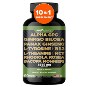 Cápsulas Alpha GPC Gade Nutrition para función cerebral y memoria