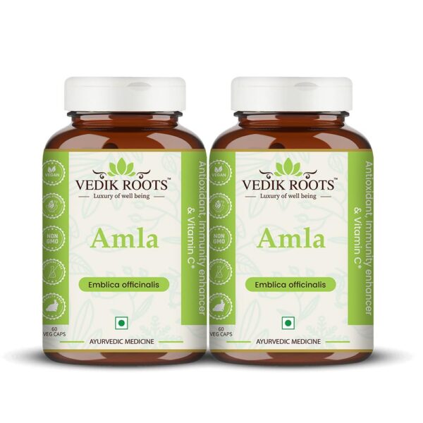 Version 1.0.0 Cápsulas de Amla Vedikroots con vitamina c