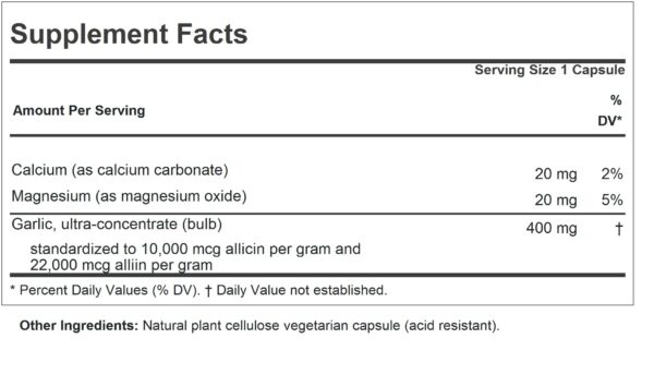 Cápsulas ANDREW LESSMAN extracto ajo sin olor y sin malestar