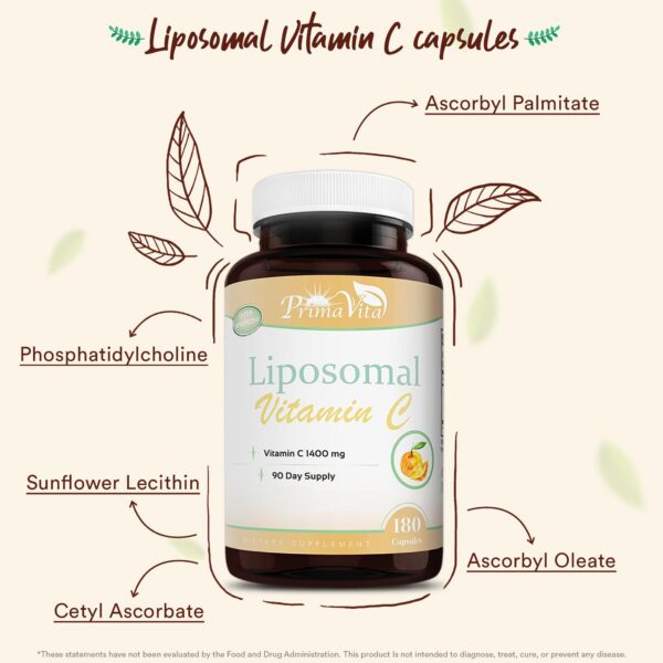 Cápsulas antioxidantes PrimaVita vitamina C liposomal