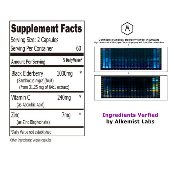 Cápsulas antioxidantes de saúco ECO-TASTE para inmunidad