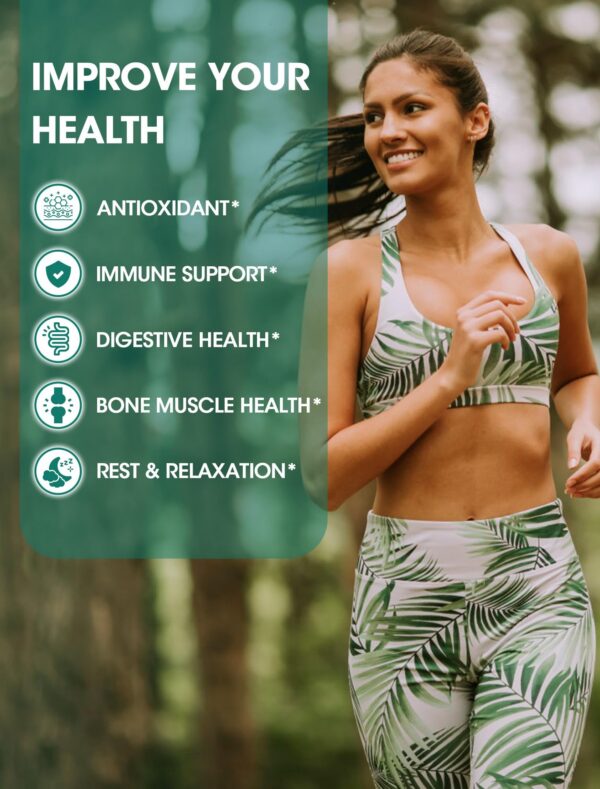 Cápsulas para apoyo inmunológico y digestivo verdes