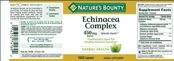 Cápsulas de apoyo inmunológico con equinácea Nature's Bounty