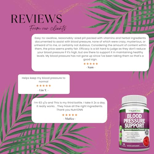 Cápsulas naturales para apoyo a la presión arterial NutriONN