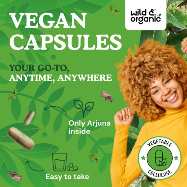 Cápsulas de polvo de corteza de arjuna fácil de tomar