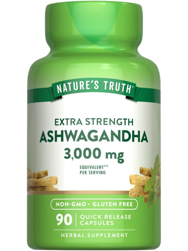 Version 1.0.0 Cápsulas Ashwagandha Nature's Truth 3000mg paquete frontal