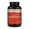 Cápsulas de ashwagandha orgánica Dr Mercola para energía y salud