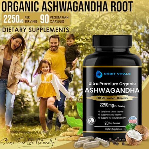 Version 1.0.0 Bote de cápsulas de Ashwagandha con pimienta negra para mejor absorción