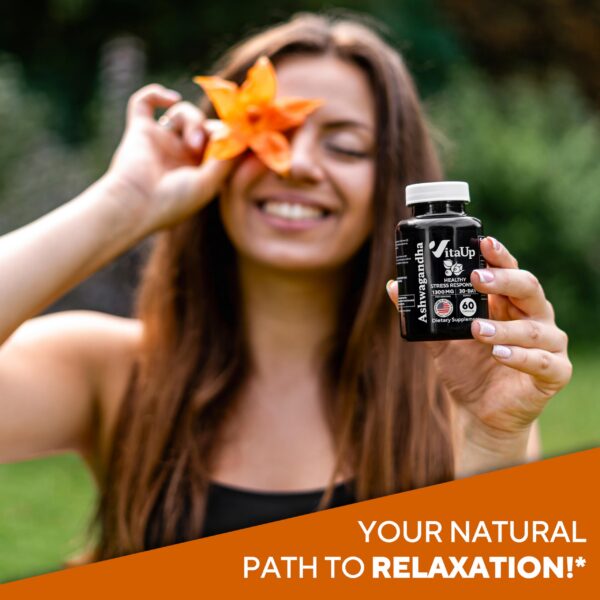 Version 1.0.0 Capsulas de ashwagandha VitaUp para apoyo inmunológico y energía