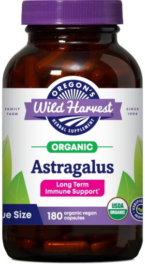 Version 1.0.0 Cápsulas de Astrágalo Orgánico No-OGM de Oregon's Wild Harvest
