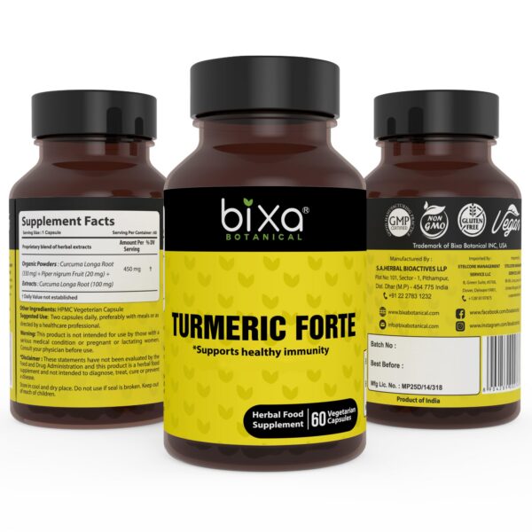 Cápsulas ayurvédicas de cúrcuma para vitalidad general