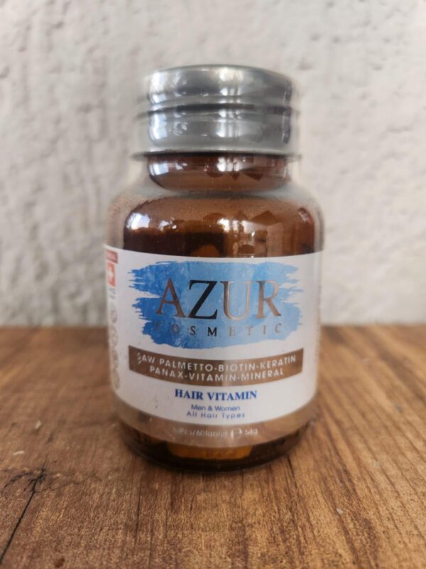 Cápsulas Azur Cosmetic para salud capilar con biotina y colágeno