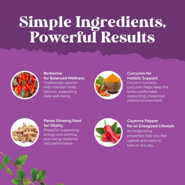 Cápsulas para balanza metabólica con berberina y ginseng Natures Craft