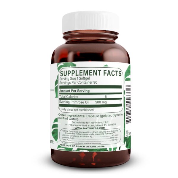 Cápsulas blandas de aceite de onagra para salud nerviosa y cardíaca