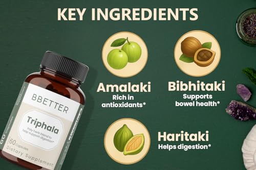 Version 1.0.0 Cápsulas BBETTER Triphala con ingredientes naturales ayurvédicos