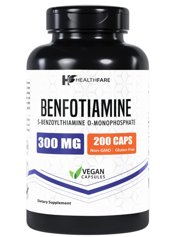 Cápsulas benfotiamina Healthfare para salud nerviosa