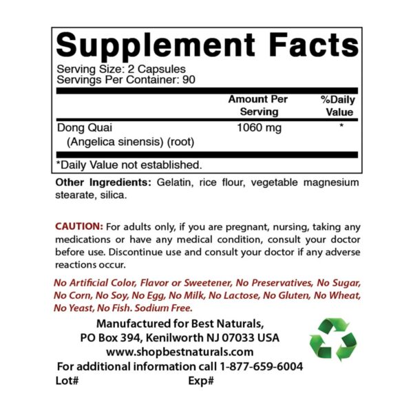 Version 1.0.0 Cápsulas Best Naturals para bienestar femenino