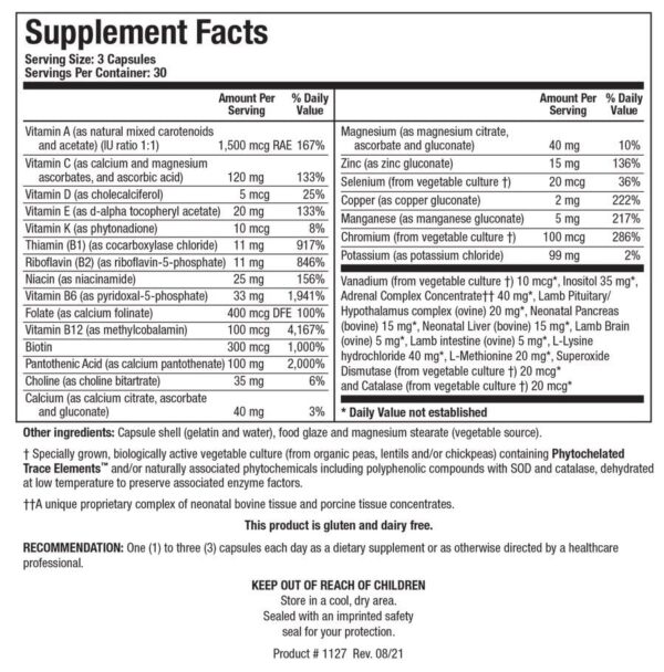 Version 1.0.0 Cápsulas de Bio Glycozyme Forte Multivitamin para salud metabólica
