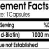 Biotina 1000mcg PureControl Supplements etiqueta