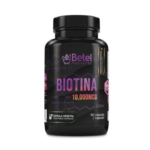 Cápsulas de biotina Betel Natural 10,000 mcg