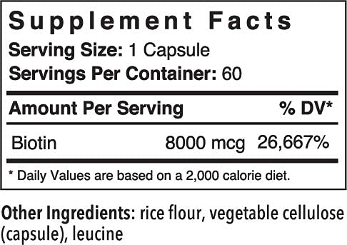 Cápsulas biotina patient one vista cercana