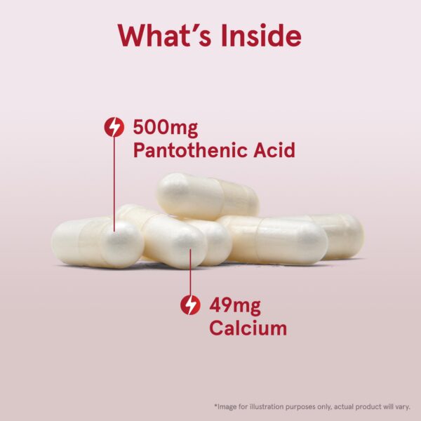 Cápsulas blancas ácido pantoténico 500mg Jarrow Formulas