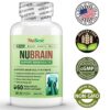 Cápsulas blancas NuBrain Booster enfoque y claridad mental