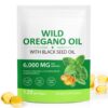 Cápsulas blandas aceite orégano orgánico suplemento inmunidad