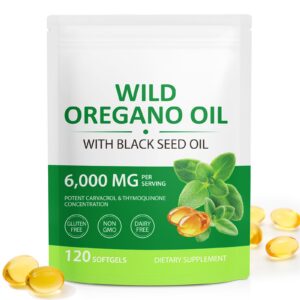 Cápsulas blandas aceite orégano orgánico suplemento inmunidad