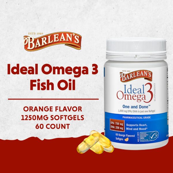Cápsulas blandas aceite pescado Barlean's Omega 3