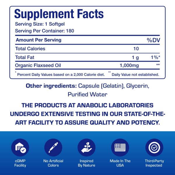Cápsulas blandas de aceite semilla de lino omega 3 6 9