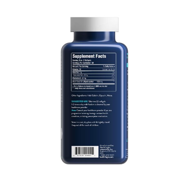 Cápsulas blandas de aceite de semilla negra Health Logics