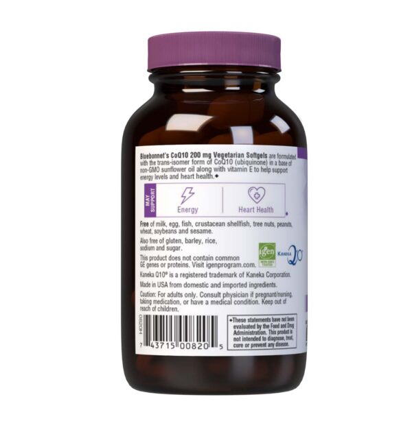 Cápsulas blandas antioxidantes CoQ10 Bluebonnet 200 mg