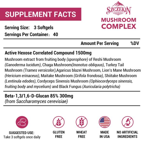 Cápsulas blandas de beta-glucanos y extracto de hongos