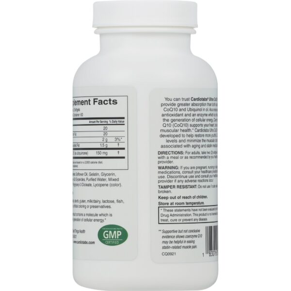 Cápsulas blandas CardioTabs Ultra CoQ10 150mg